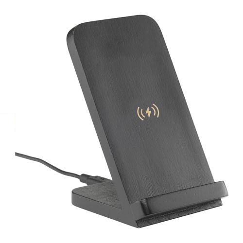 Bamboo phone holder and charger - Image 2